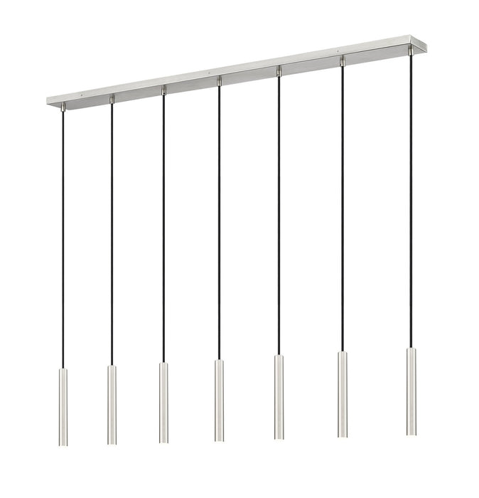Z-Lite 919MP12-7L-BN-LED LED Linear Chandelier, Brushed Nickel