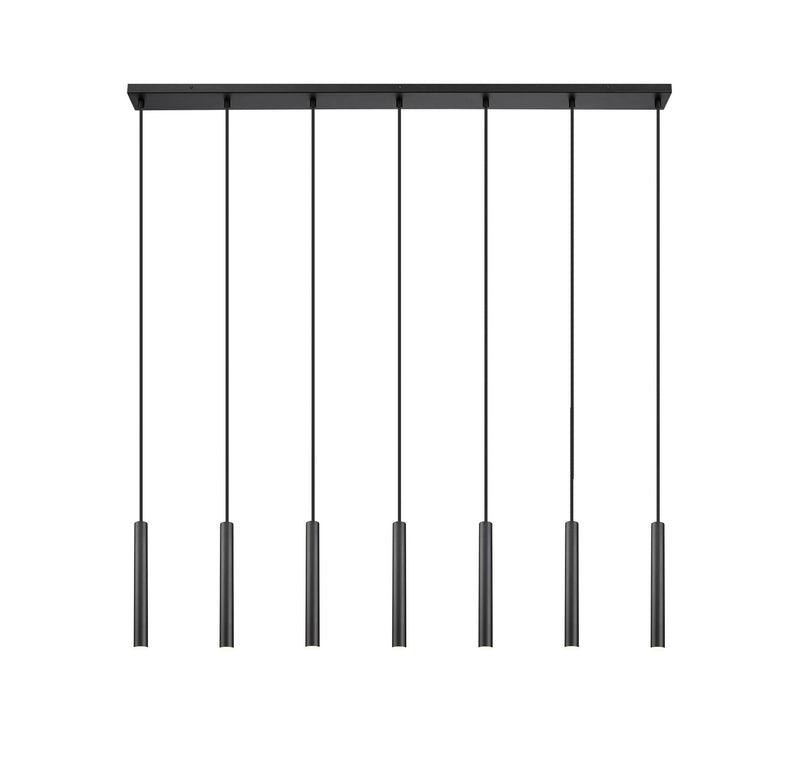 Z-Lite 919MP12-7L-MB-LED LED Linear Chandelier, Matte Black