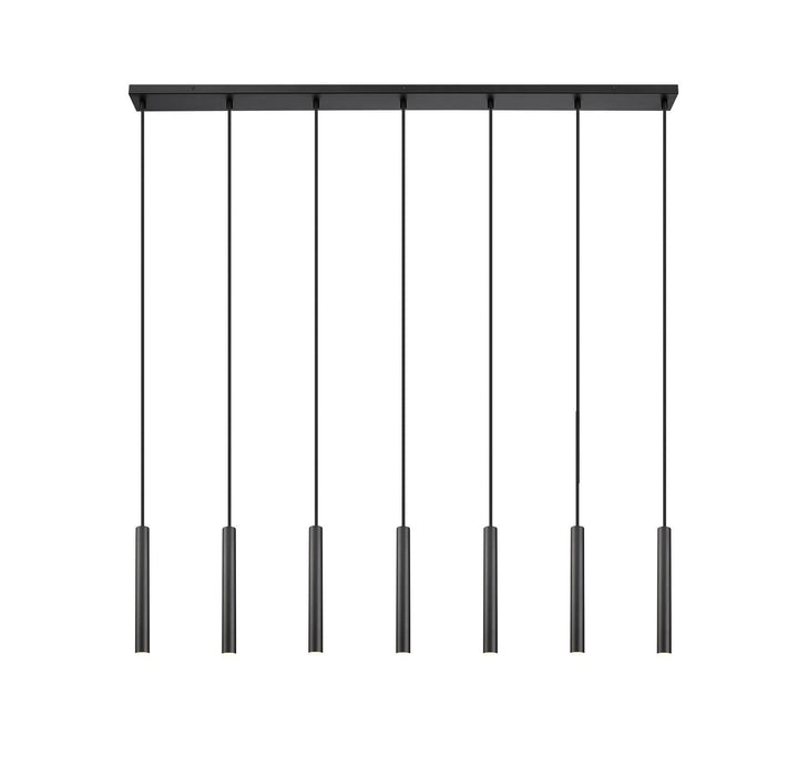 Z-Lite 919MP12-7L-MB-LED LED Linear Chandelier, Matte Black