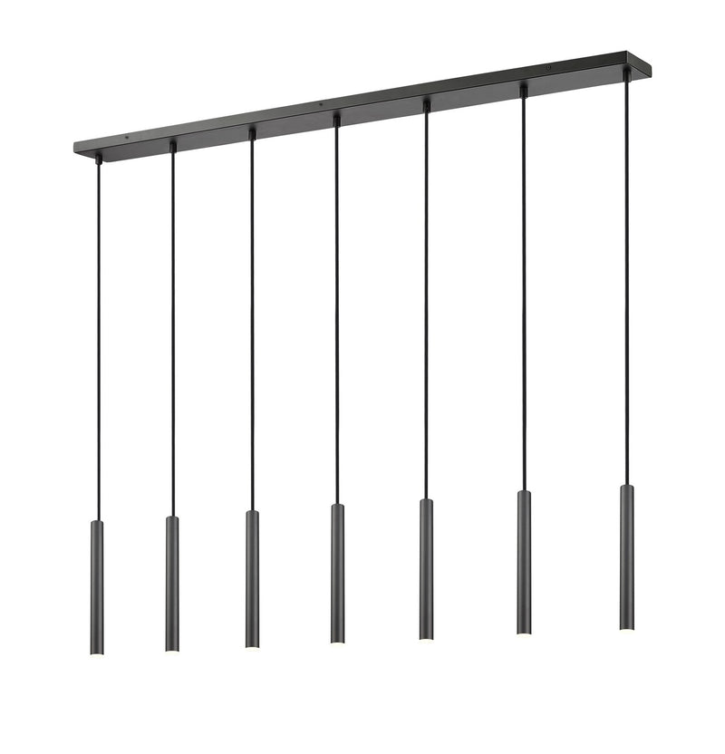 Z-Lite 919MP12-7L-MB-LED LED Linear Chandelier, Matte Black