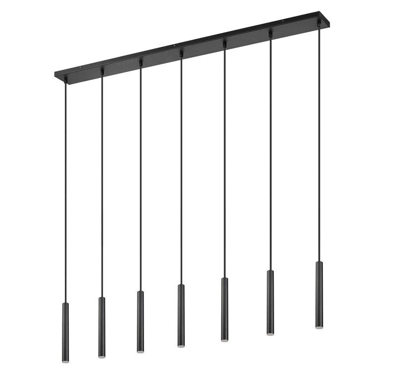 Z-Lite 919MP12-7L-MB-LED LED Linear Chandelier, Matte Black
