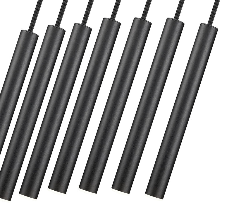 Z-Lite 919MP12-7L-MB-LED LED Linear Chandelier, Matte Black