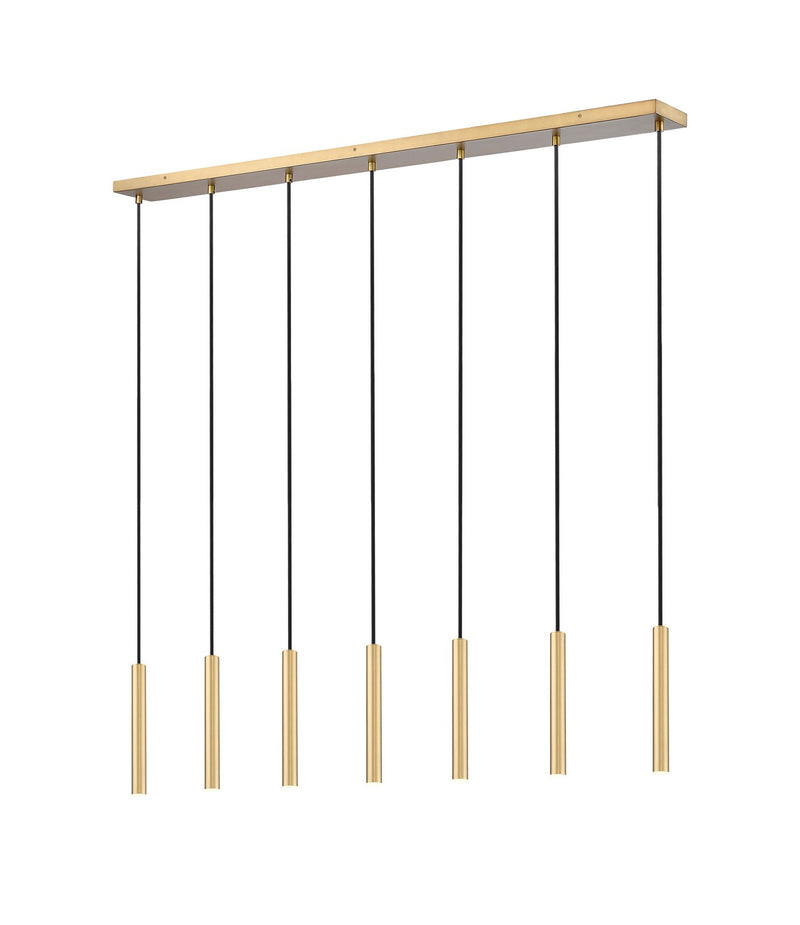 Z-Lite 919MP12-7L-MGLD-LED LED Linear Chandelier, Modern Gold