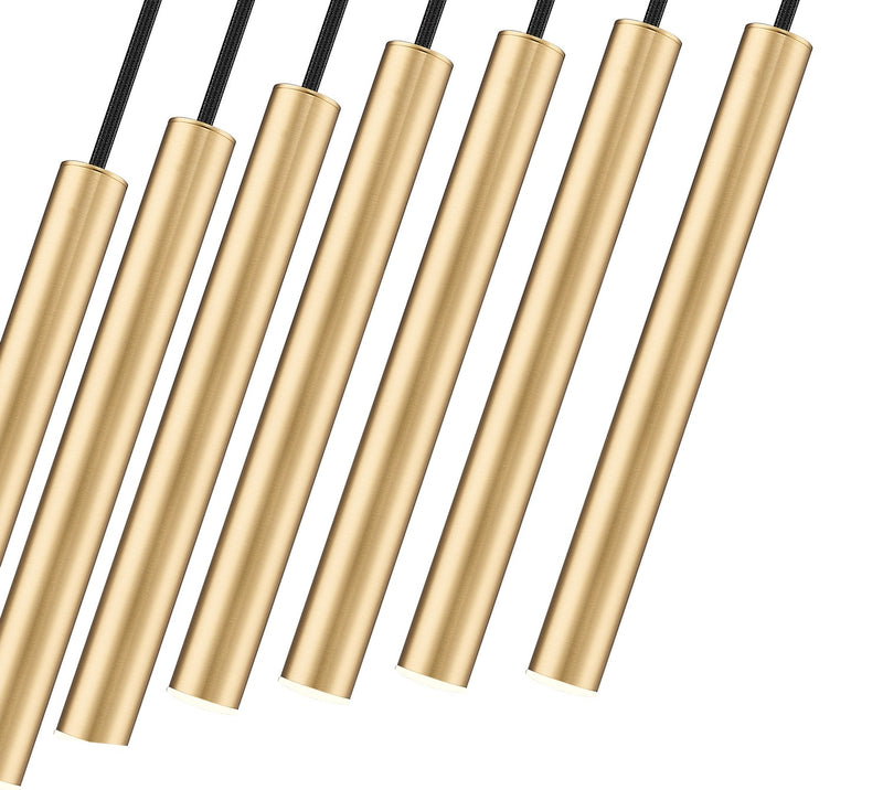 Z-Lite 919MP12-7L-MGLD-LED LED Linear Chandelier, Modern Gold