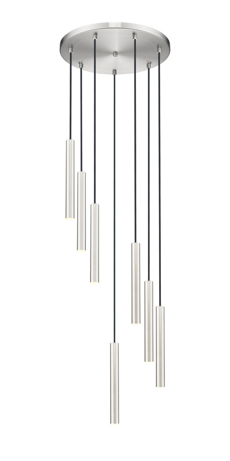 Z-Lite 919MP12-7R-BN-LED LED Chandelier, Brushed Nickel