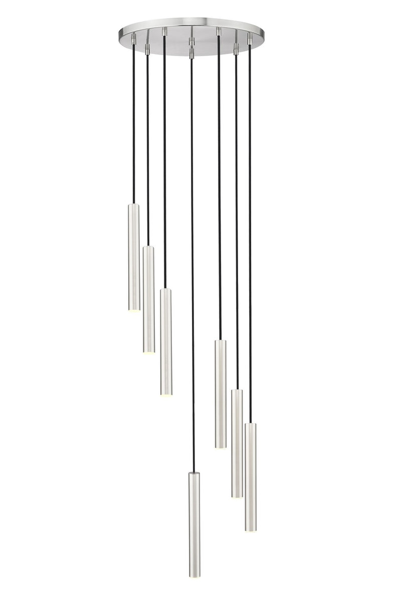 Z-Lite 919MP12-7R-BN-LED LED Chandelier, Brushed Nickel
