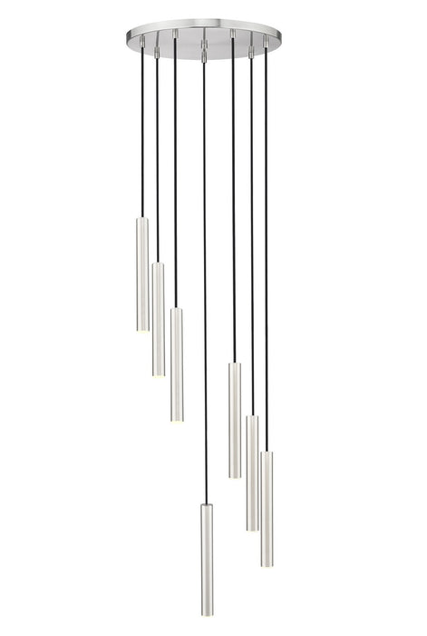 Z-Lite 919MP12-7R-BN-LED LED Chandelier, Brushed Nickel