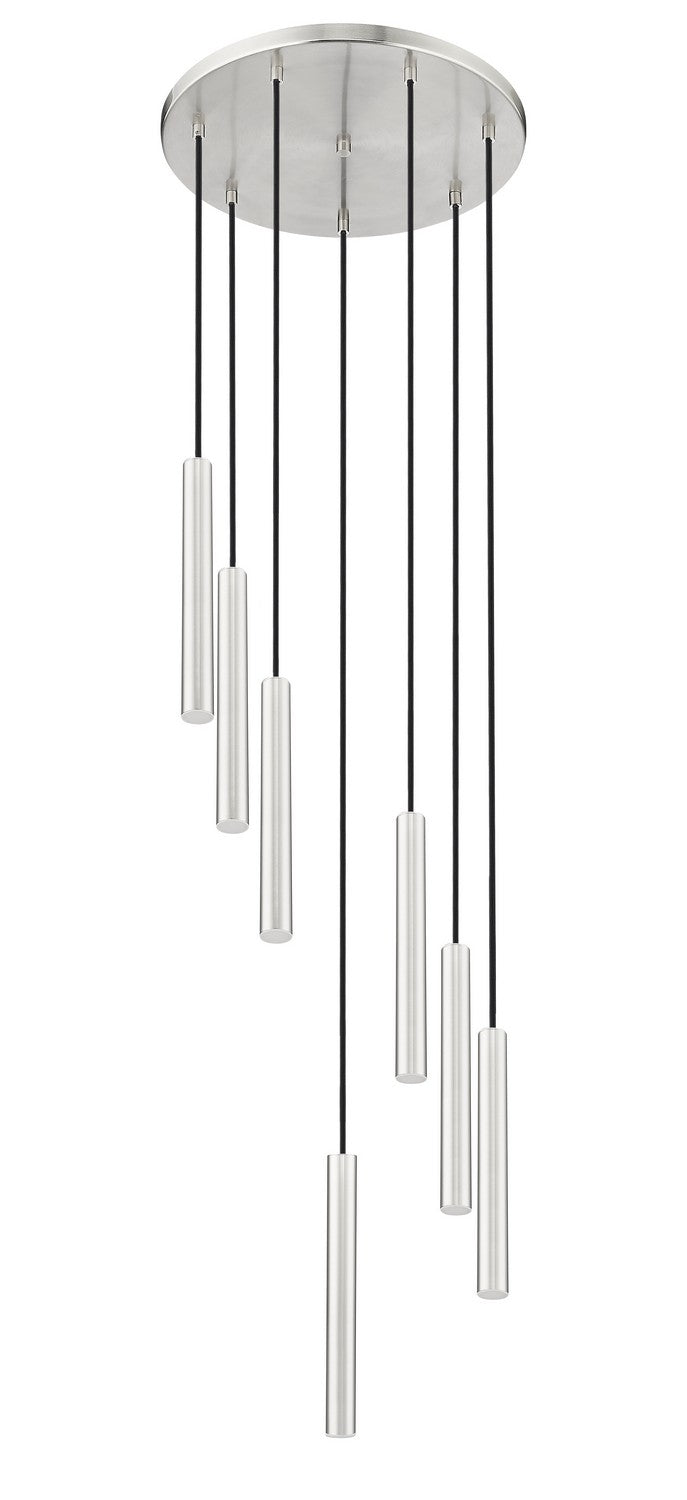 Z-Lite 919MP12-7R-BN-LED LED Chandelier, Brushed Nickel