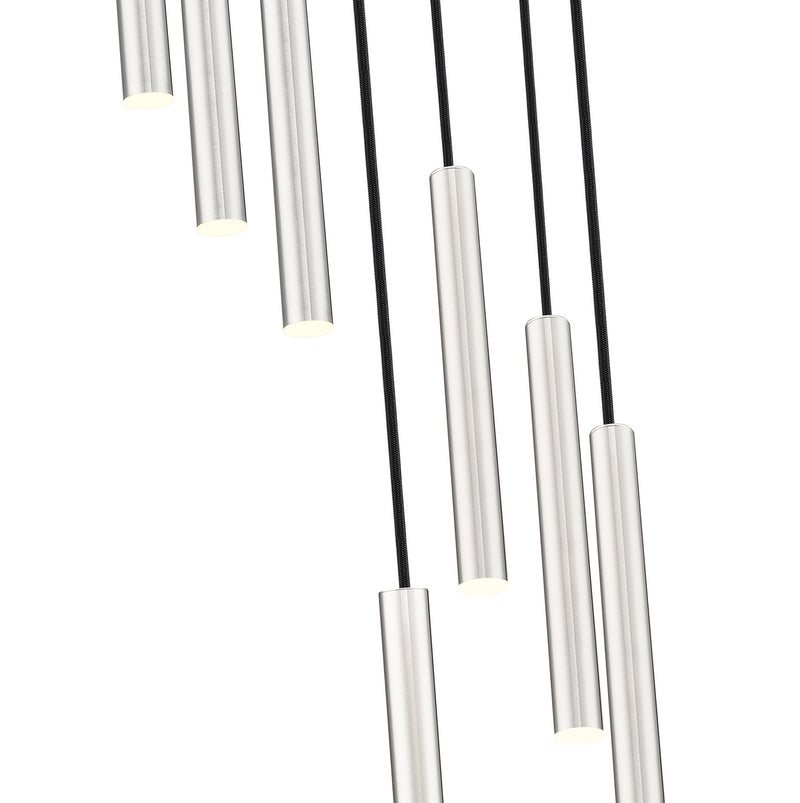 Z-Lite 919MP12-7R-BN-LED LED Chandelier, Brushed Nickel