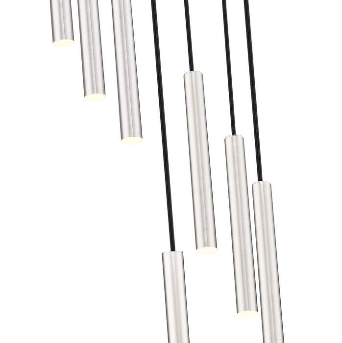 Z-Lite 919MP12-7R-BN-LED LED Chandelier, Brushed Nickel