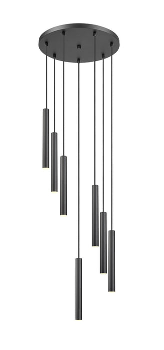 Z-Lite 919MP12-7R-MB-LED LED Chandelier, Matte Black