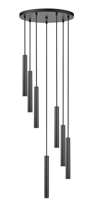 Z-Lite 919MP12-7R-MB-LED LED Chandelier, Matte Black