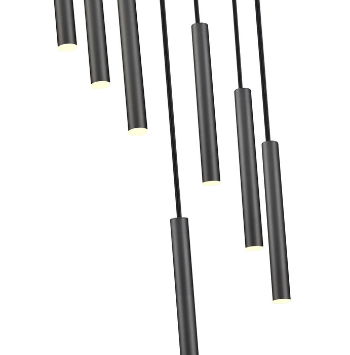 Z-Lite 919MP12-7R-MB-LED LED Chandelier, Matte Black