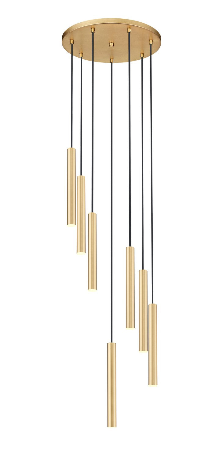Z-Lite 919MP12-7R-MGLD-LED LED Chandelier, Modern Gold