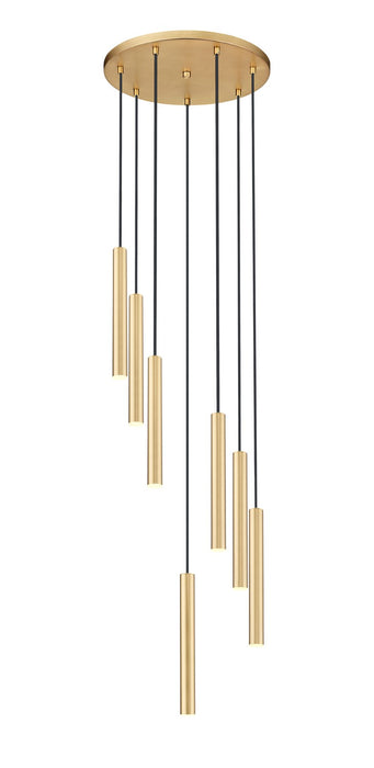 Z-Lite 919MP12-7R-MGLD-LED LED Chandelier, Modern Gold