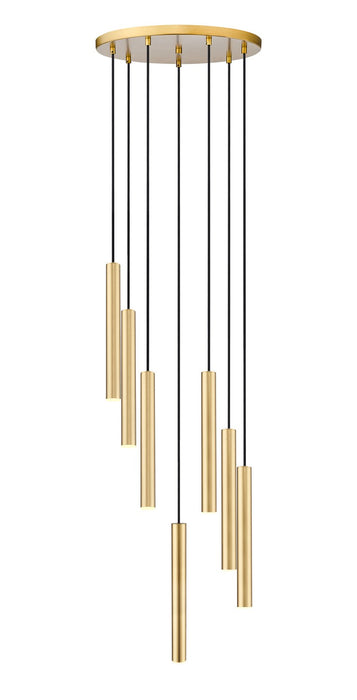 Z-Lite 919MP12-7R-MGLD-LED LED Chandelier, Modern Gold