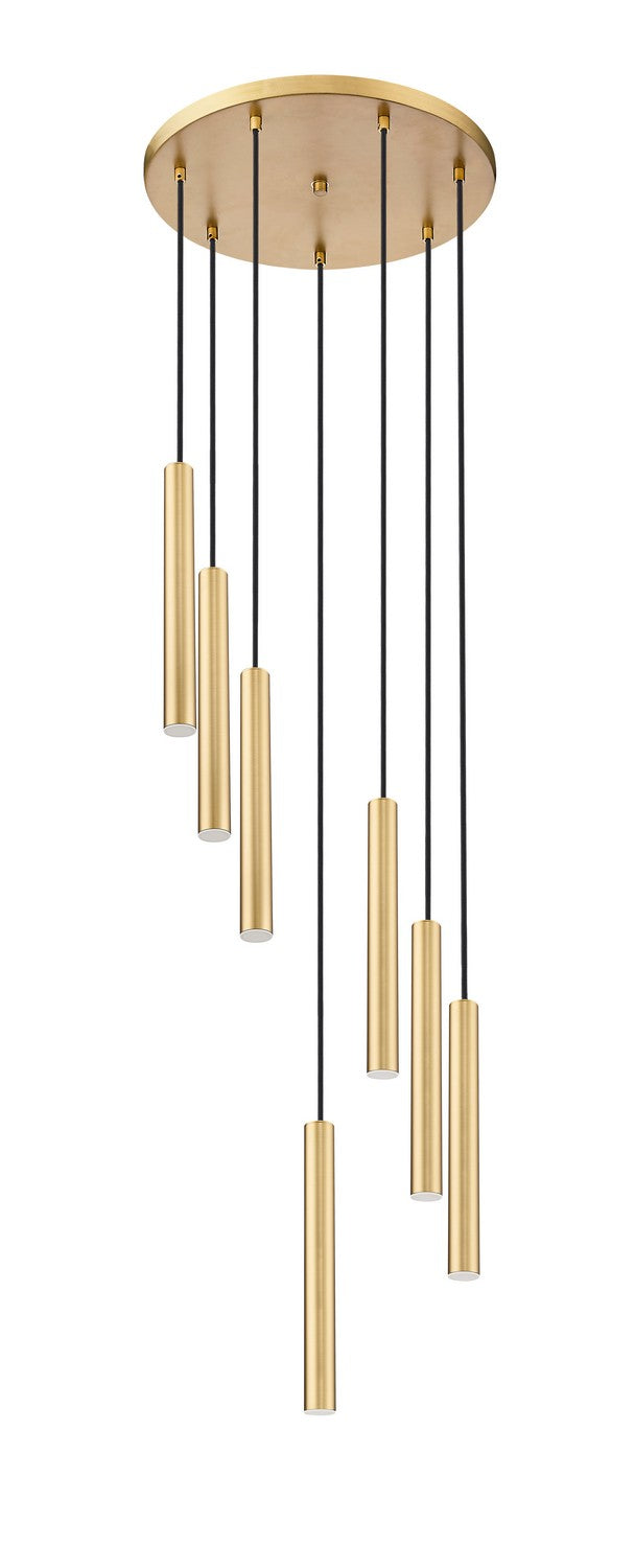 Z-Lite 919MP12-7R-MGLD-LED LED Chandelier, Modern Gold