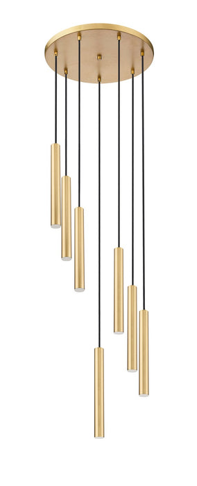 Z-Lite 919MP12-7R-MGLD-LED LED Chandelier, Modern Gold