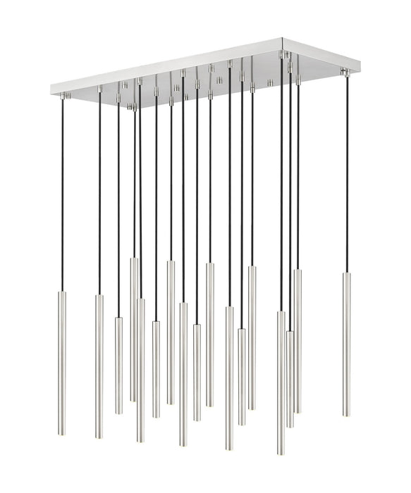 Z-Lite 919MP24-17L-BN-LED LED Linear Chandelier, Brushed Nickel