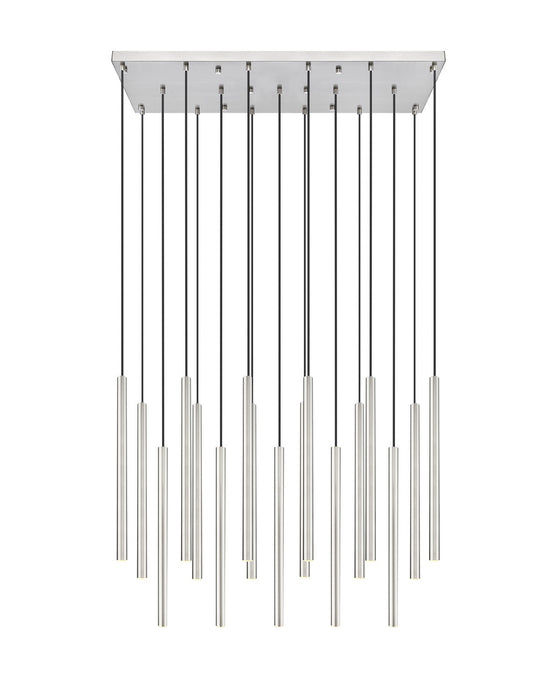 Z-Lite 919MP24-17L-BN-LED LED Linear Chandelier, Brushed Nickel