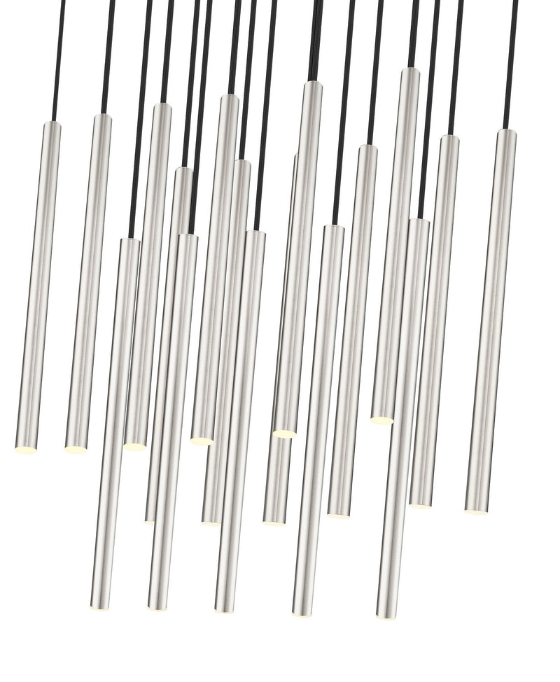 Z-Lite 919MP24-17L-BN-LED LED Linear Chandelier, Brushed Nickel