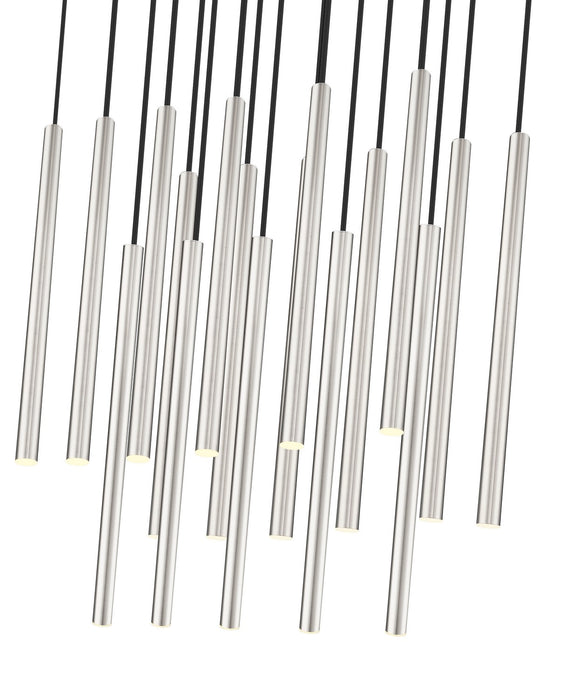 Z-Lite 919MP24-17L-BN-LED LED Linear Chandelier, Brushed Nickel