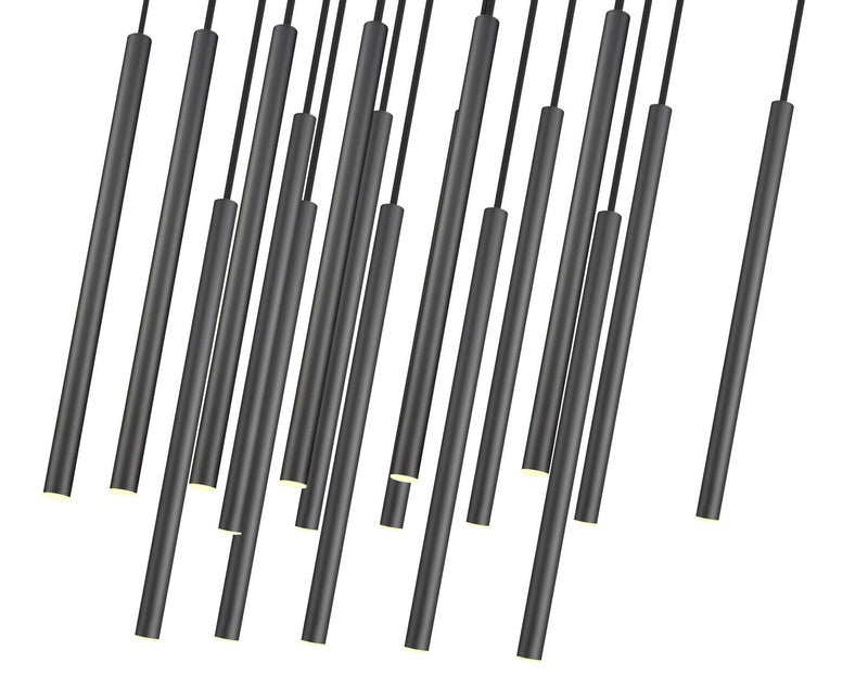 Z-Lite 919MP24-17L-MB-LED LED Linear Chandelier, Matte Black