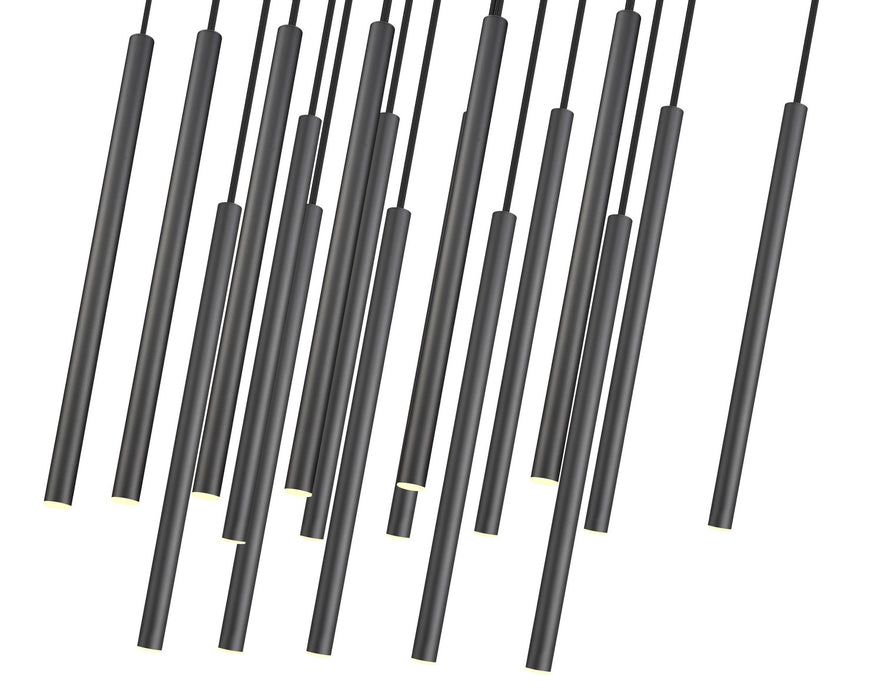 Z-Lite 919MP24-17L-MB-LED LED Linear Chandelier, Matte Black