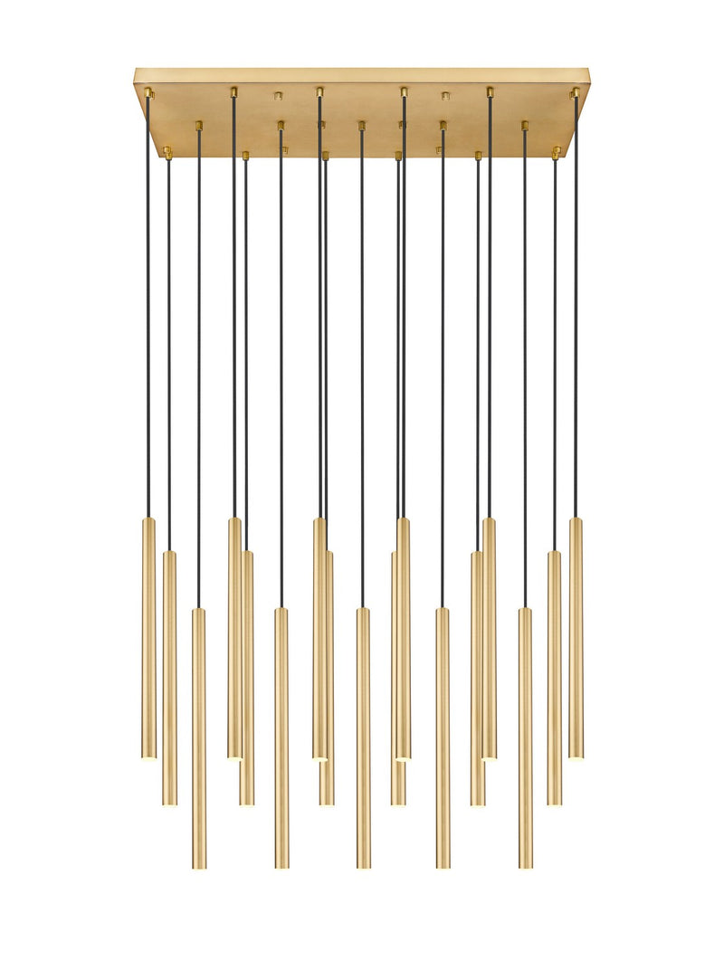 Z-Lite 919MP24-17L-MGLD-LED LED Linear Chandelier, Modern Gold