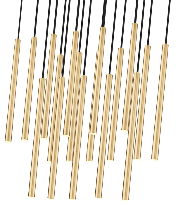 Z-Lite 919MP24-17L-MGLD-LED LED Linear Chandelier, Modern Gold