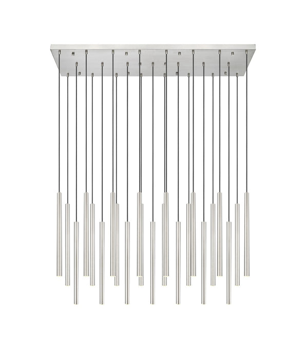 Z-Lite 919MP24-23L-BN-LED LED Linear Chandelier, Brushed Nickel