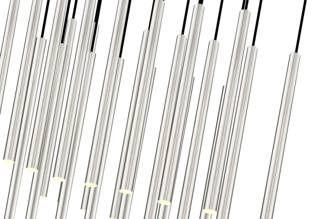 Z-Lite 919MP24-23L-BN-LED LED Linear Chandelier, Brushed Nickel