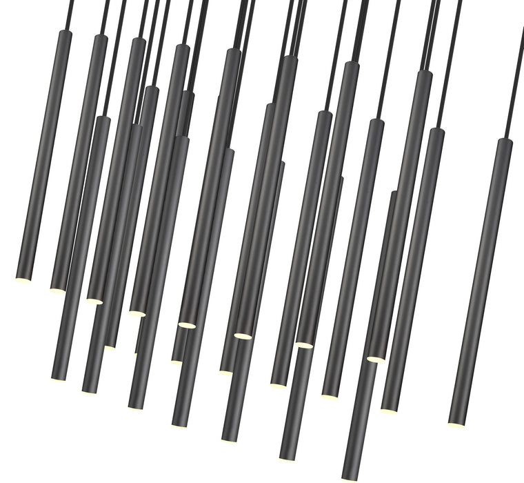 Z-Lite 919MP24-23L-MB-LED LED Linear Chandelier, Matte Black