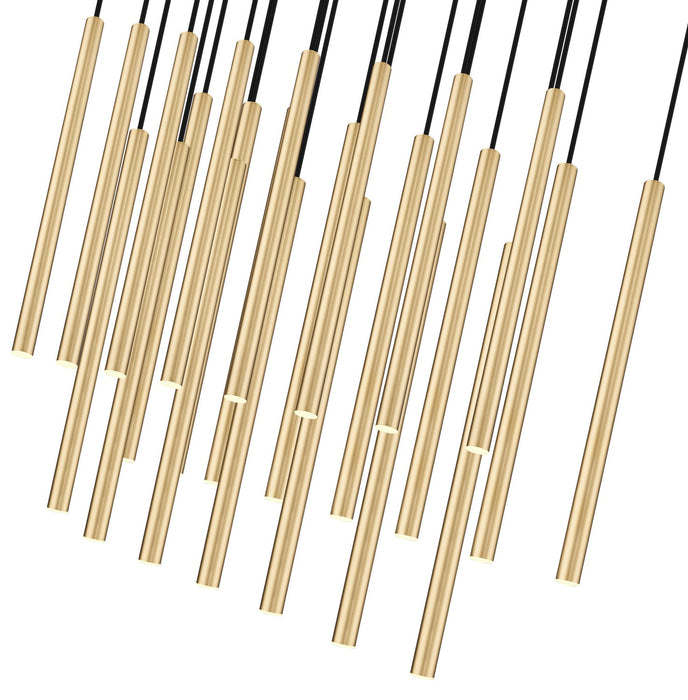 Z-Lite 919MP24-23L-MGLD-LED LED Linear Chandelier, Modern Gold
