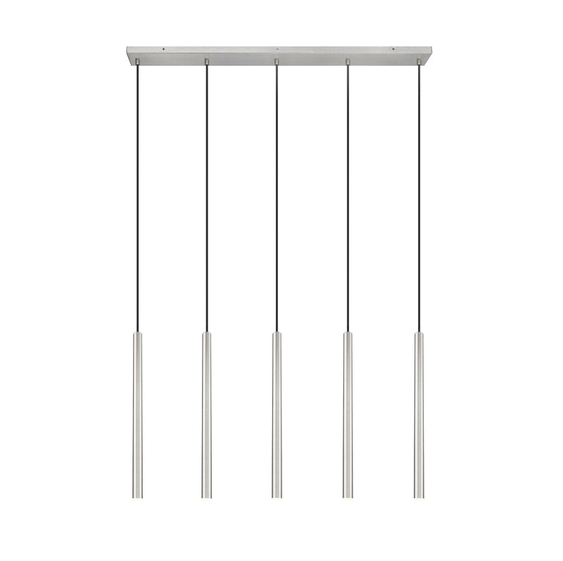Z-Lite 919MP24-5L-BN-LED LED Linear Chandelier, Brushed Nickel
