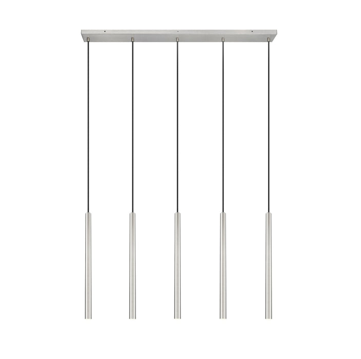 Z-Lite 919MP24-5L-BN-LED LED Linear Chandelier, Brushed Nickel