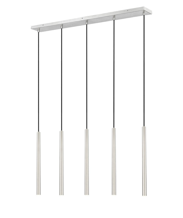 Z-Lite 919MP24-5L-BN-LED LED Linear Chandelier, Brushed Nickel