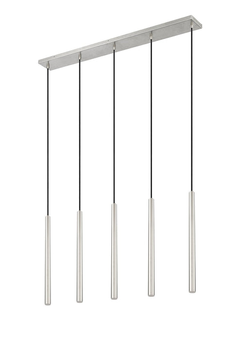 Z-Lite 919MP24-5L-BN-LED LED Linear Chandelier, Brushed Nickel