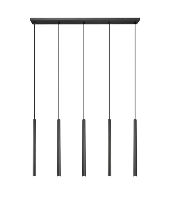 Z-Lite 919MP24-5L-MB-LED LED Linear Chandelier, Matte Black