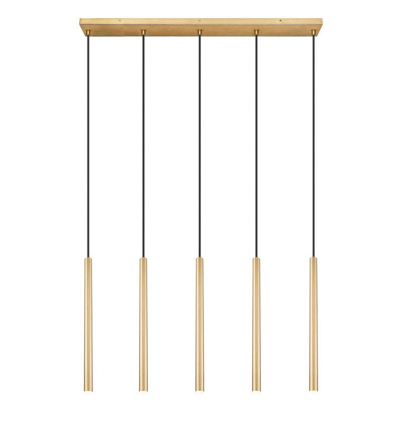 Z-Lite 919MP24-5L-MGLD-LED LED Linear Chandelier, Modern Gold