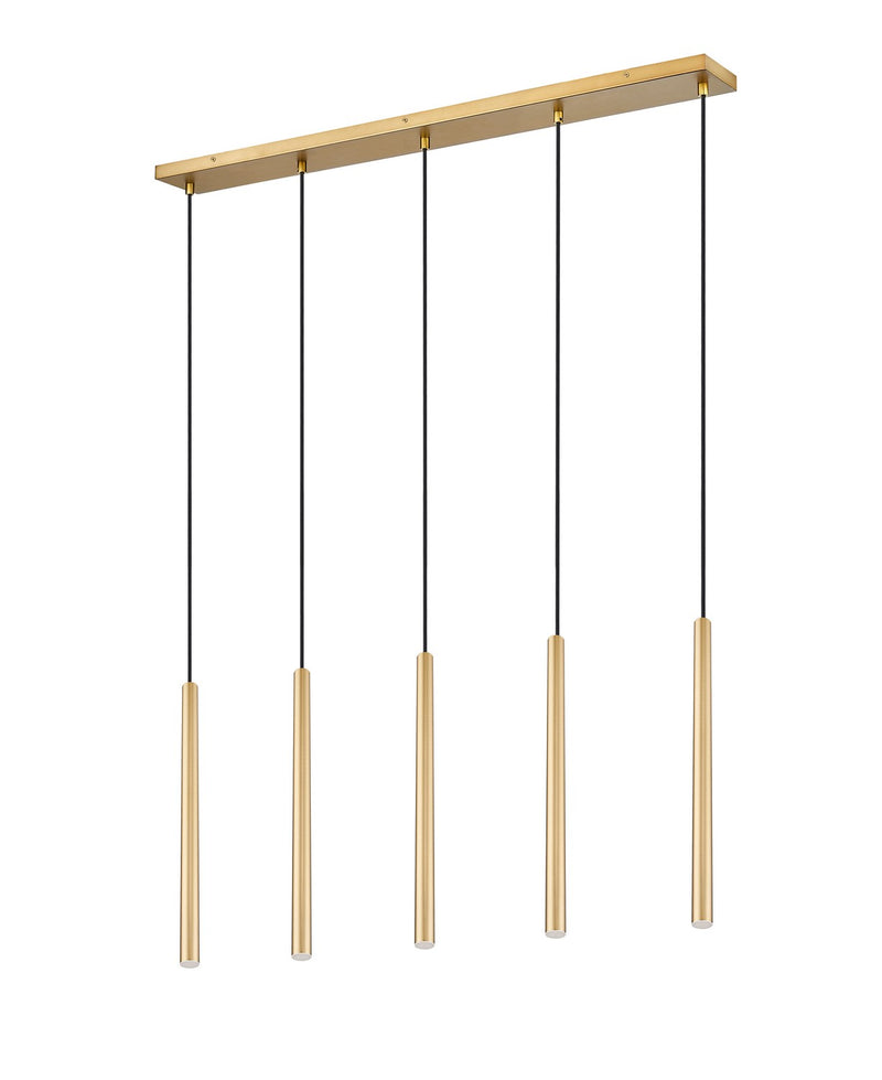 Z-Lite 919MP24-5L-MGLD-LED LED Linear Chandelier, Modern Gold