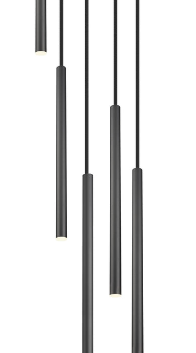 Z-Lite 919MP24-5R-MB-LED LED Chandelier, Matte Black