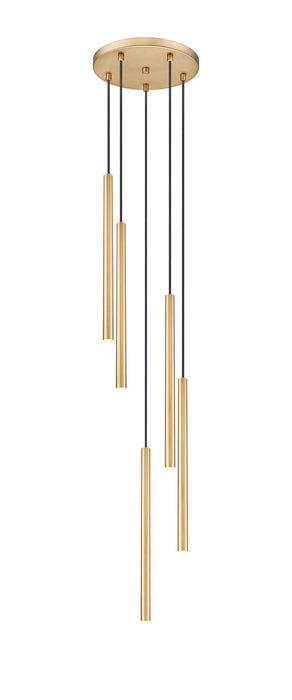 Z-Lite 919MP24-5R-MGLD-LED LED Chandelier, Modern Gold