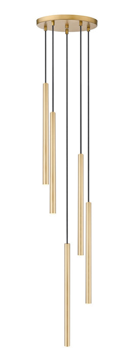 Z-Lite 919MP24-5R-MGLD-LED LED Chandelier, Modern Gold