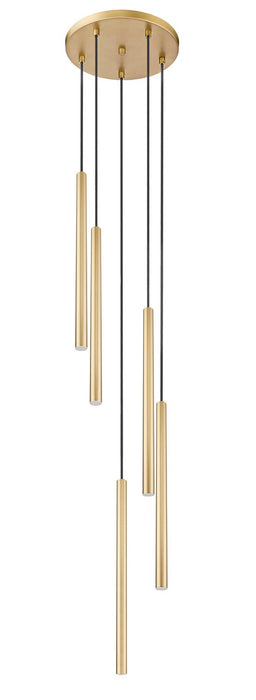 Z-Lite 919MP24-5R-MGLD-LED LED Chandelier, Modern Gold