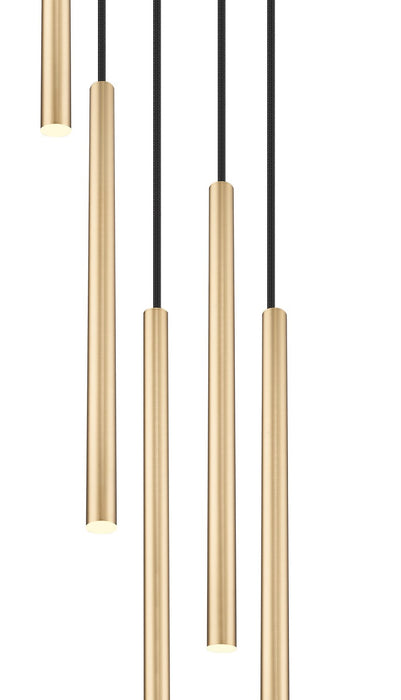 Z-Lite 919MP24-5R-MGLD-LED LED Chandelier, Modern Gold