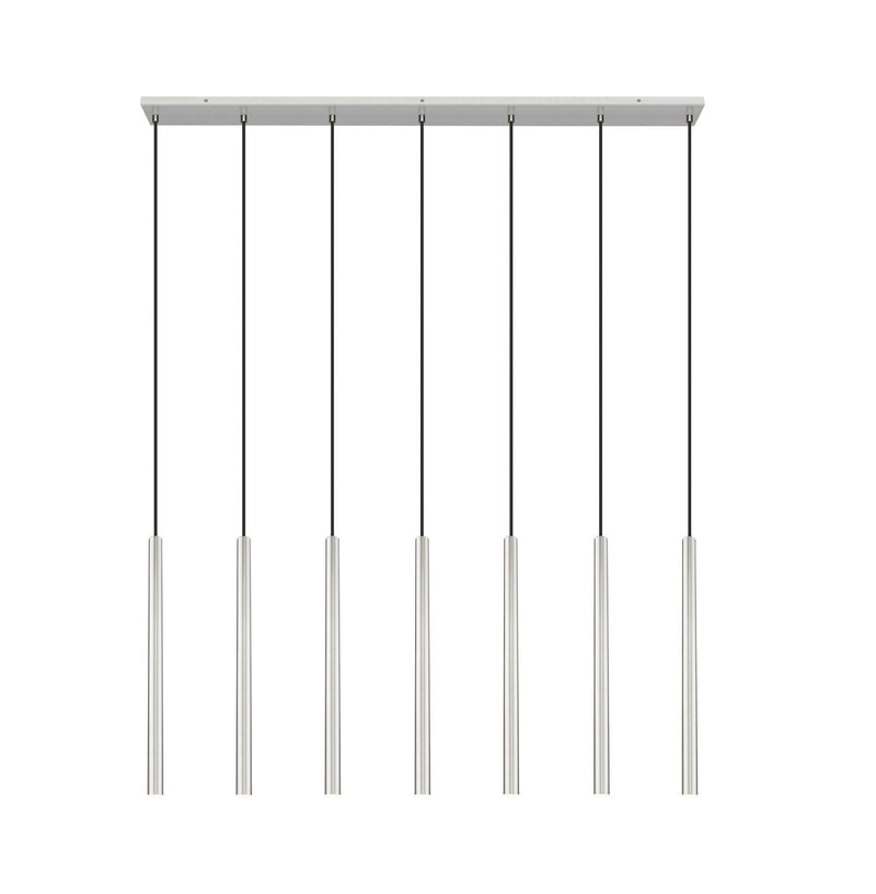 Z-Lite 919MP24-7L-BN-LED LED Linear Chandelier, Brushed Nickel