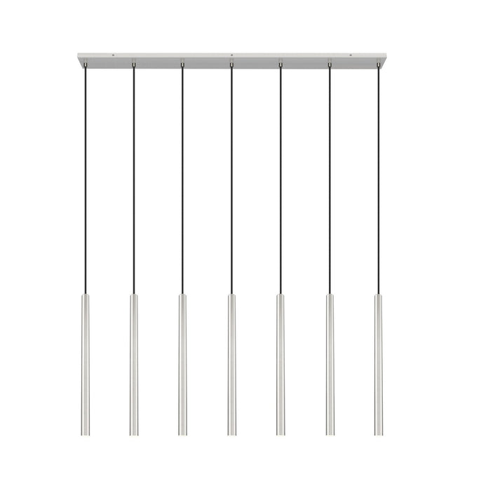 Z-Lite 919MP24-7L-BN-LED LED Linear Chandelier, Brushed Nickel