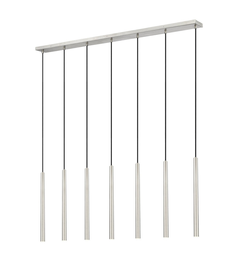 Z-Lite 919MP24-7L-BN-LED LED Linear Chandelier, Brushed Nickel