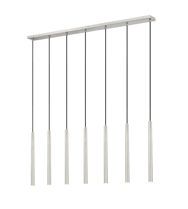Z-Lite 919MP24-7L-BN-LED LED Linear Chandelier, Brushed Nickel